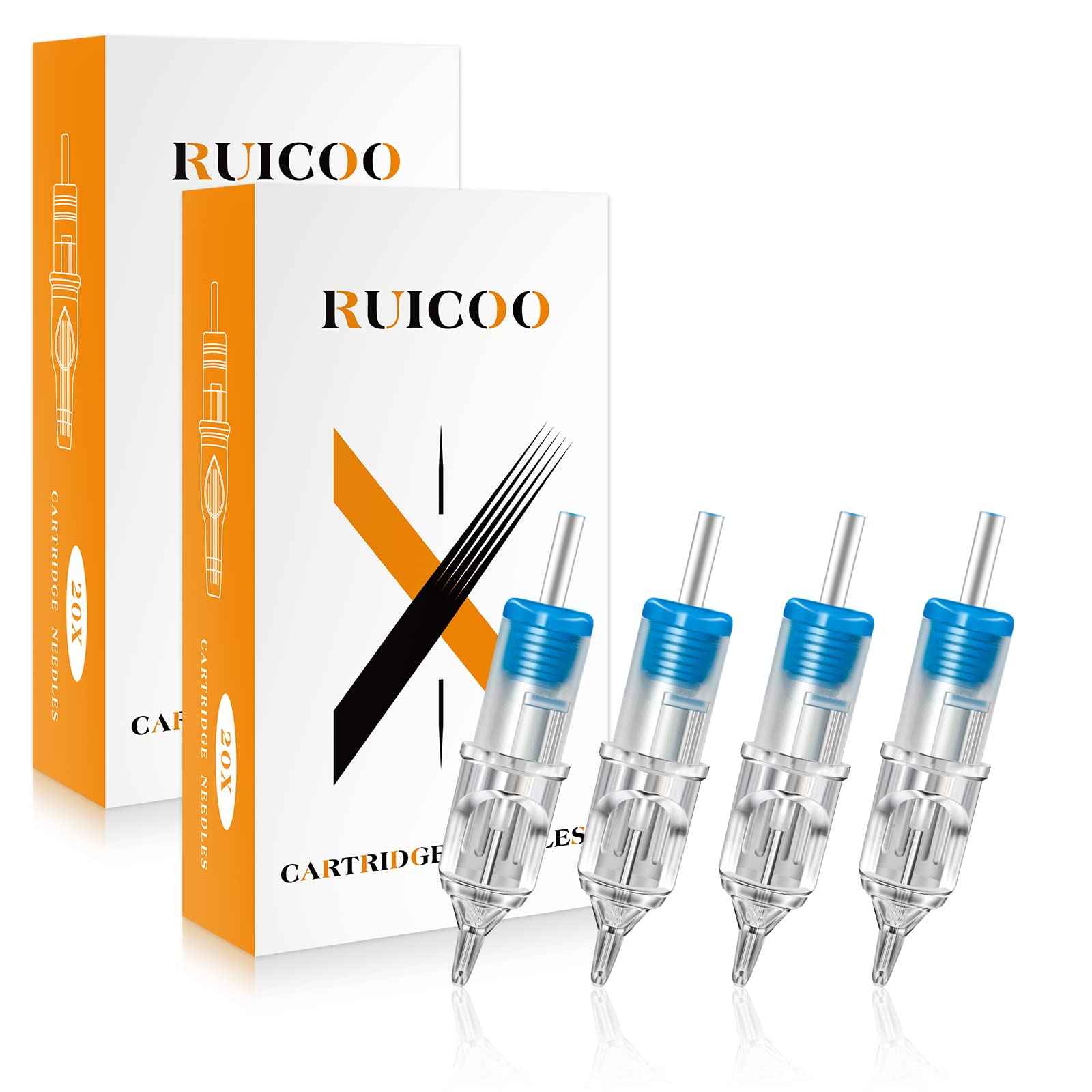 Tattoo Cartridge Needles - 40Pcs Mixed Sizes Tattoo Needles Cartridge Round Shader 3RS 5RS 7RS 9RS for Tattoo Kit and Tattoo Artists