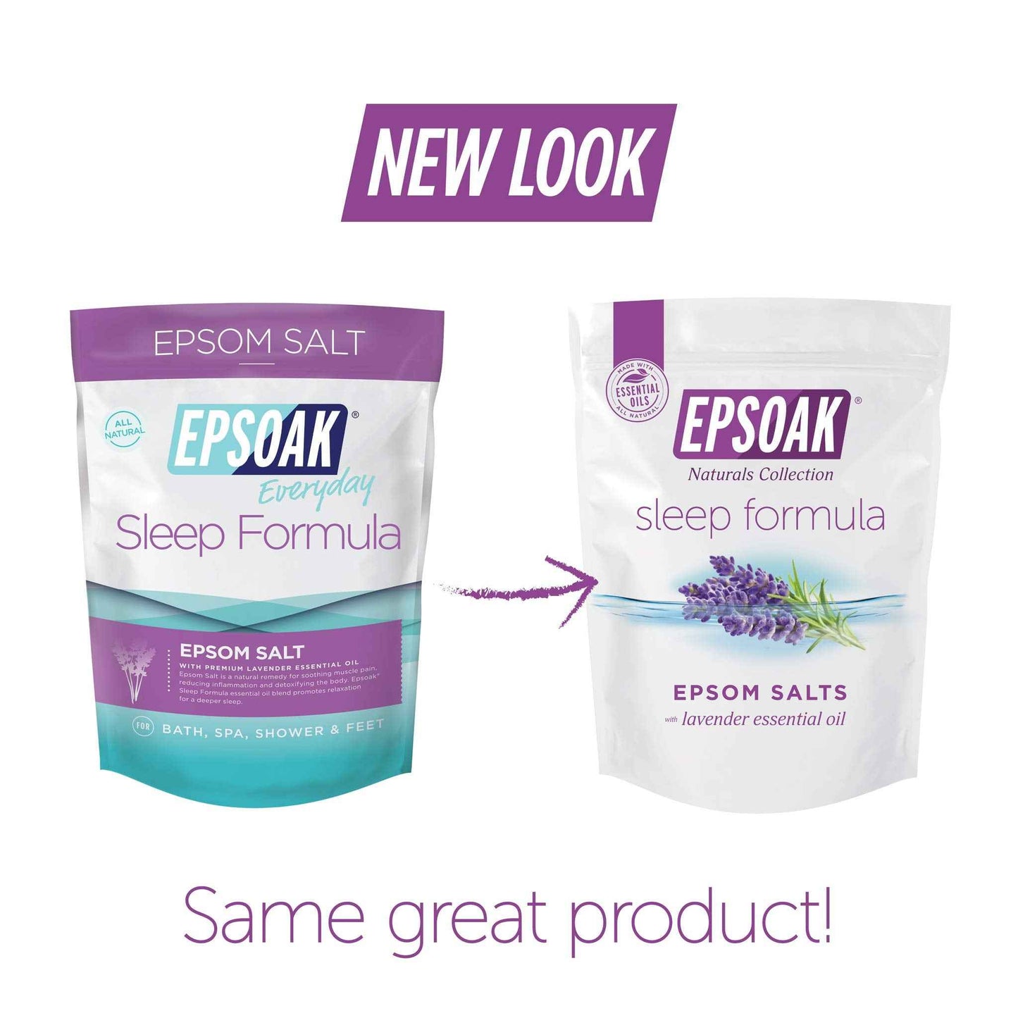 Epsoak Scented Epsom Salt Bundle - Sleep Formula 2 lbs. & Muscle Soak 2 lbs.