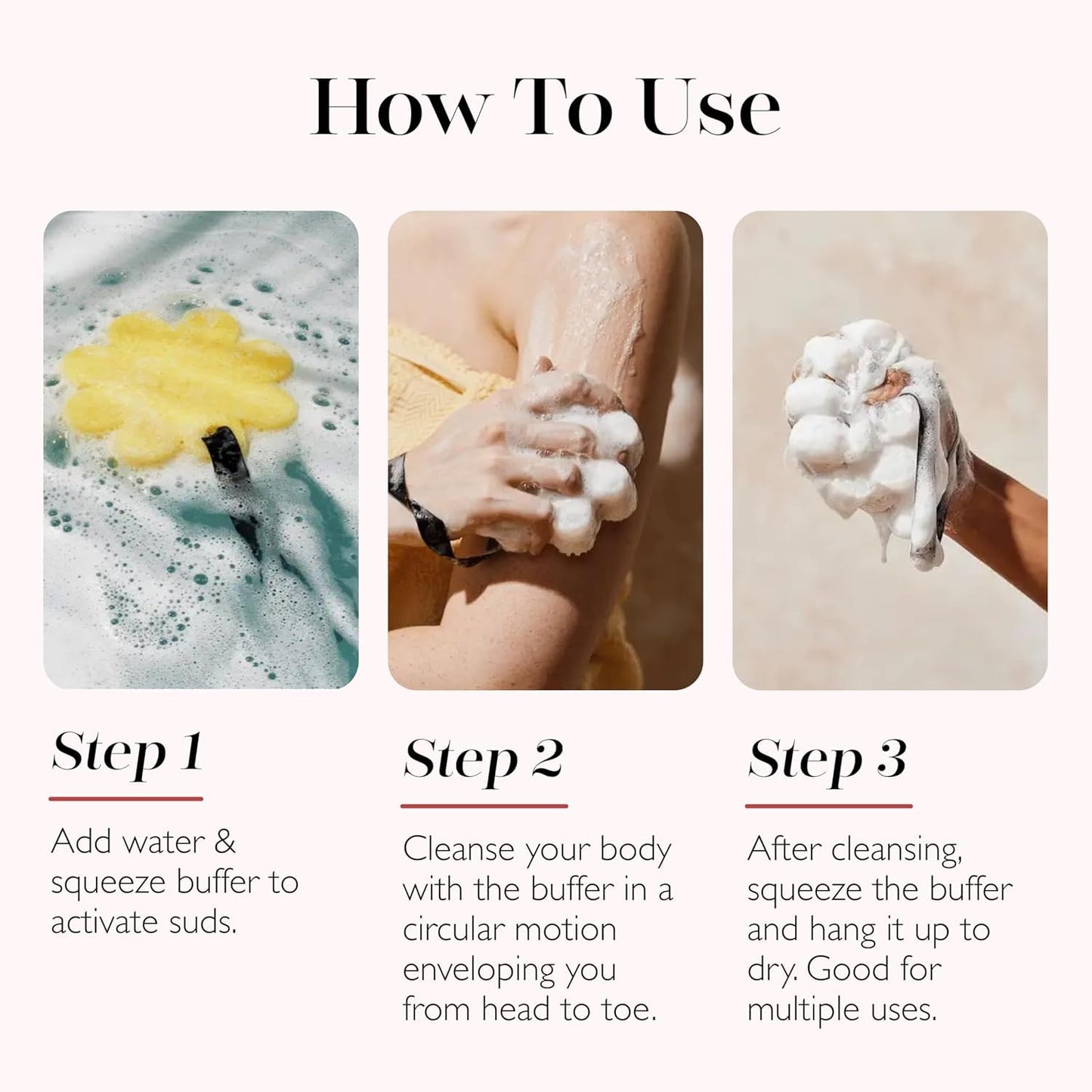Spongellé Wild Flower Bath Sponge with Box Bundle, Mothers Day Gift | Beach Grass, French Lavender, Freesia Pear | Built-in Body Wash & Body Scrubber, Shower Loofah Sponge for Women | 14+ uses