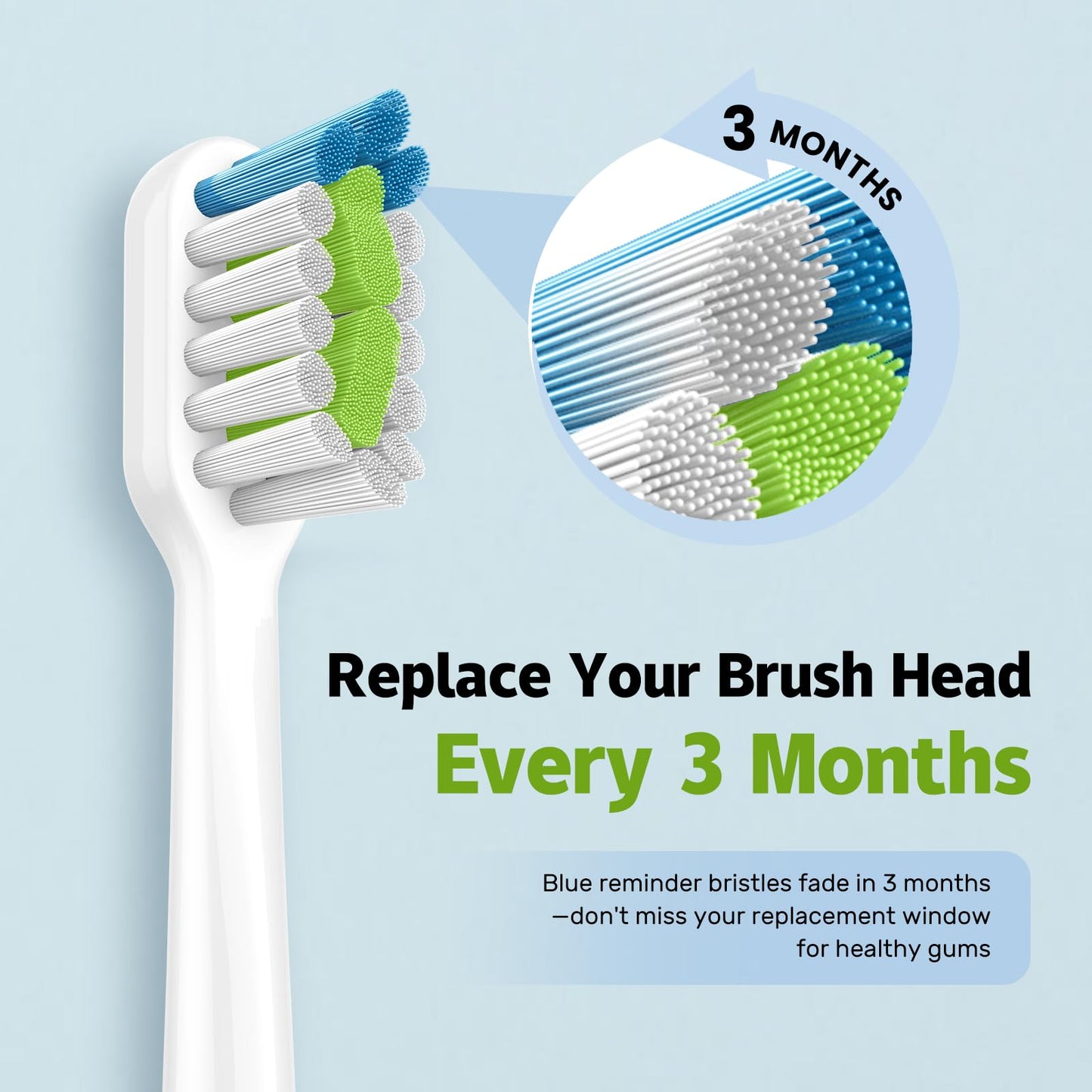 Replacement Brush Heads Compatible with Philips SoniCare Electric Toothbrushes, Dupont Bristles for Effective Cleaning, Click-on System, 8 Pack, White