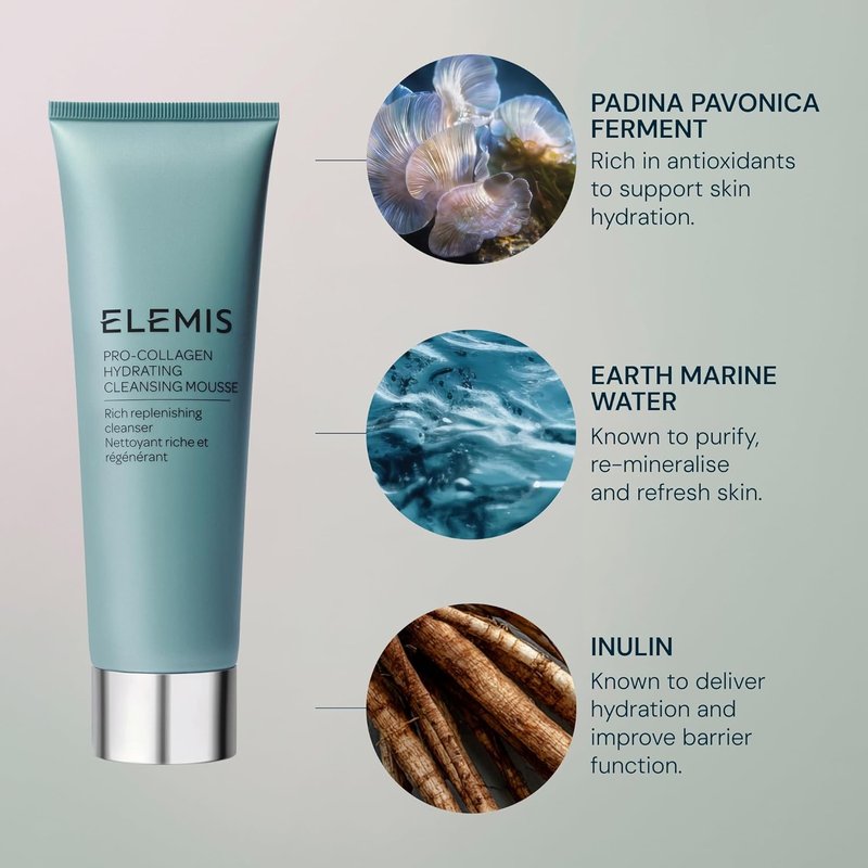 ELEMIS Pro-Collagen Hydrating Cleansing Mousse - Gentle Foam Cleanser for Youthful Skin