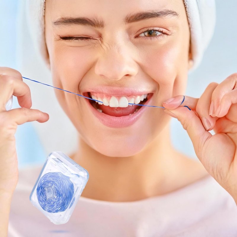 Expanding Woven Dental Floss - Waxed Mint Floss for Gentle Oral Care | 10 Spools (32.8 Yd Each)