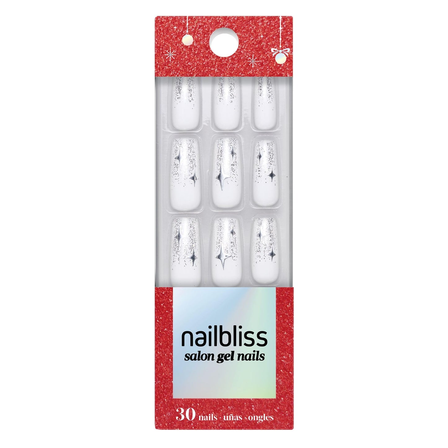 Dashing Diva Nailbliss Gel Manicure Set - Took Her To Tiffany's - Salon Quality, Easy to Apply and Chip Resistant - Contains 30 Long Length, Square Shaped, Glue On Gel Nails