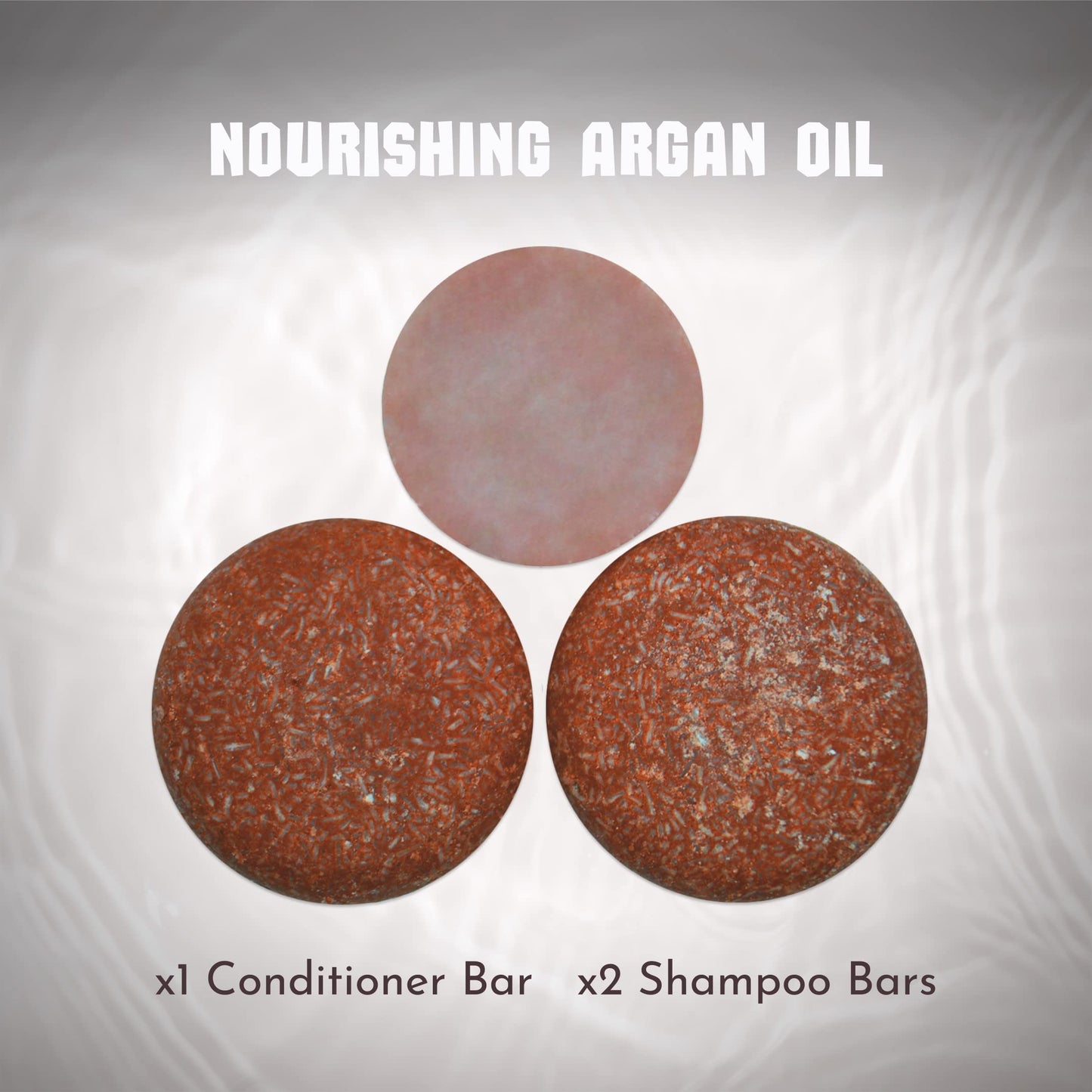 Argan Oil Shampoo and Conditioner Bar Set, with One Extra Shampoo Bar - 100% Vegan And Plastic Free Shampoo And Conditioner - Handmade in The USA. 2x Shampoo and 1x Conditioner.