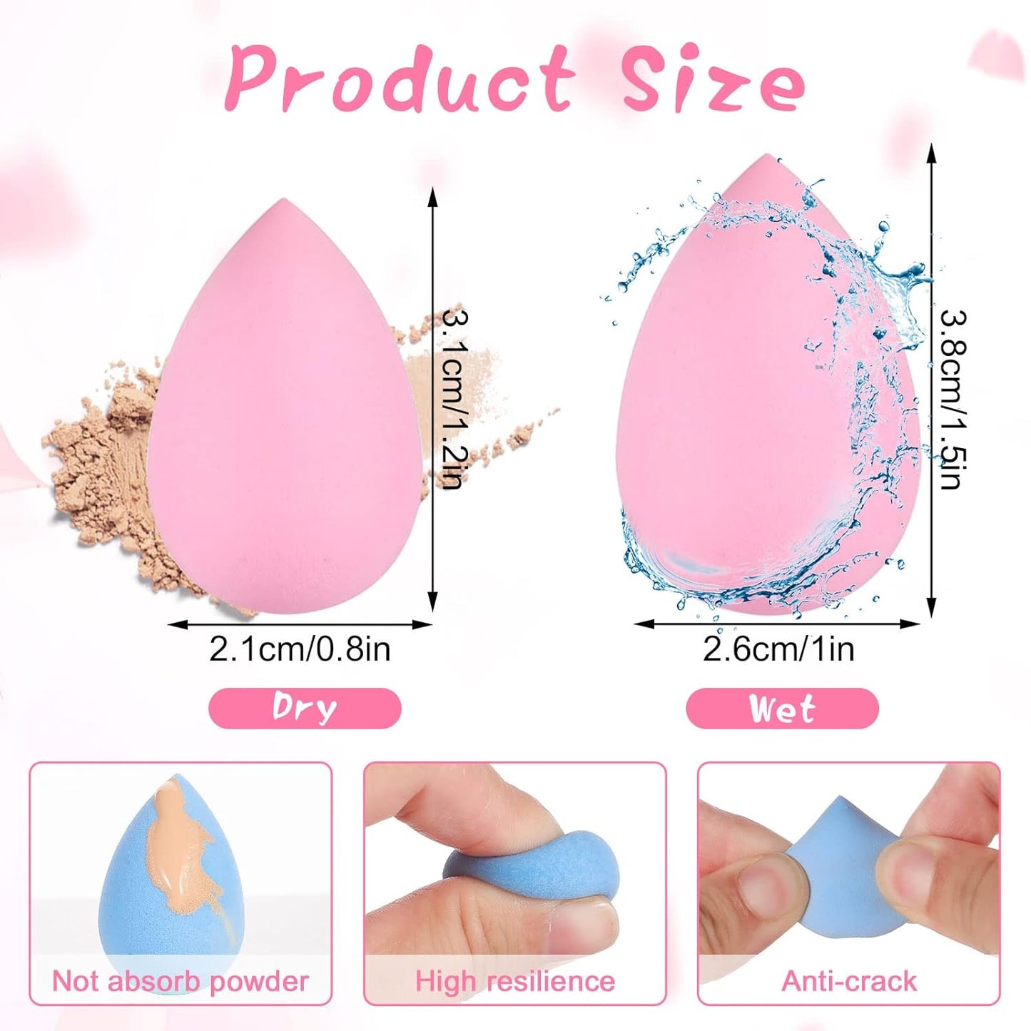 Mini Makeup Sponges - 40Pcs Multi-Colored Super Soft Facial Beauty Tools for Foundation & Liquid Application