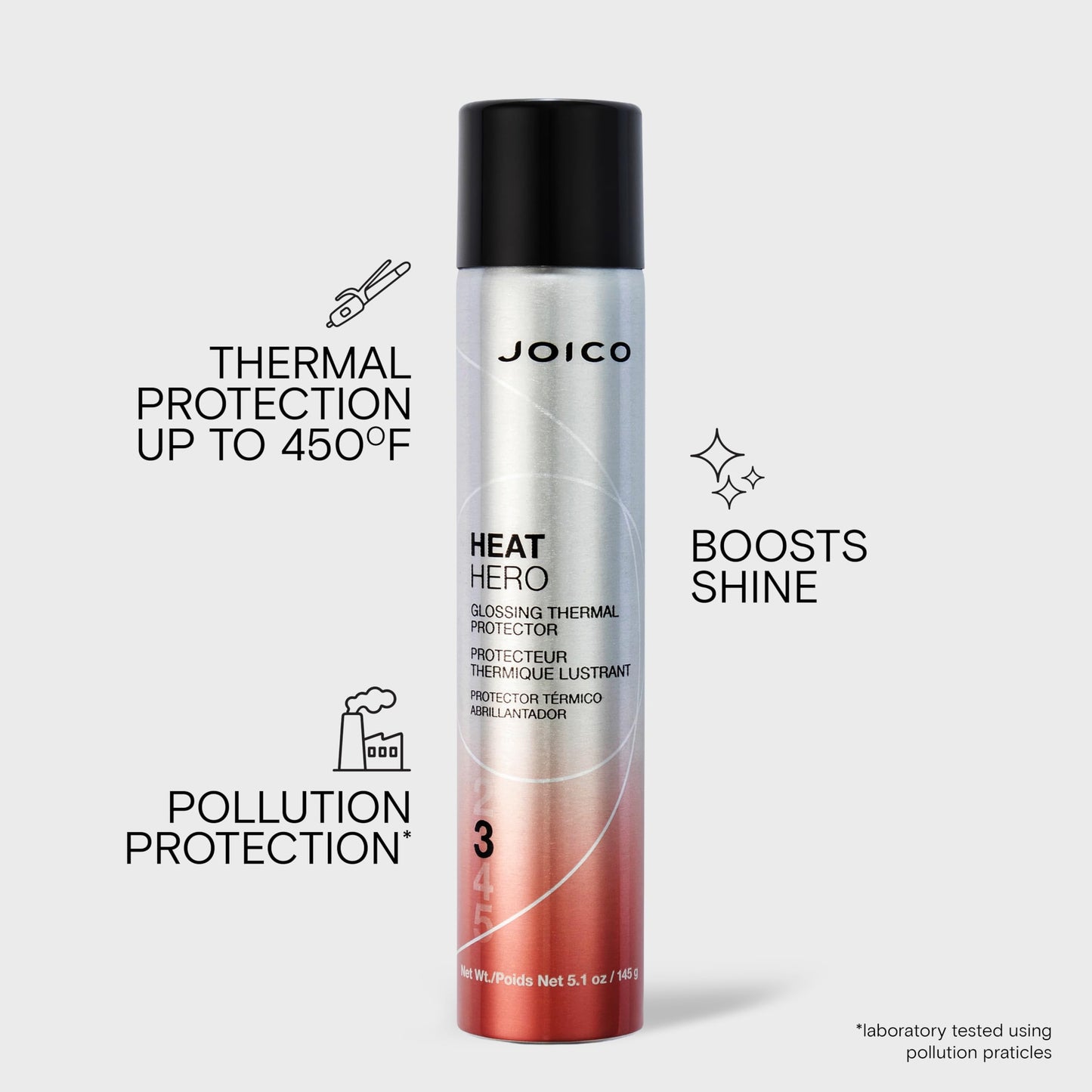 Joico Heat Hero Glossing Thermal Protector | For Most Hair Types | Thermal Heat & Humidity Protection | Reduce Split Ends | Boost Shine | Paraben & Sulfate Free | 145g | 5.1 oz