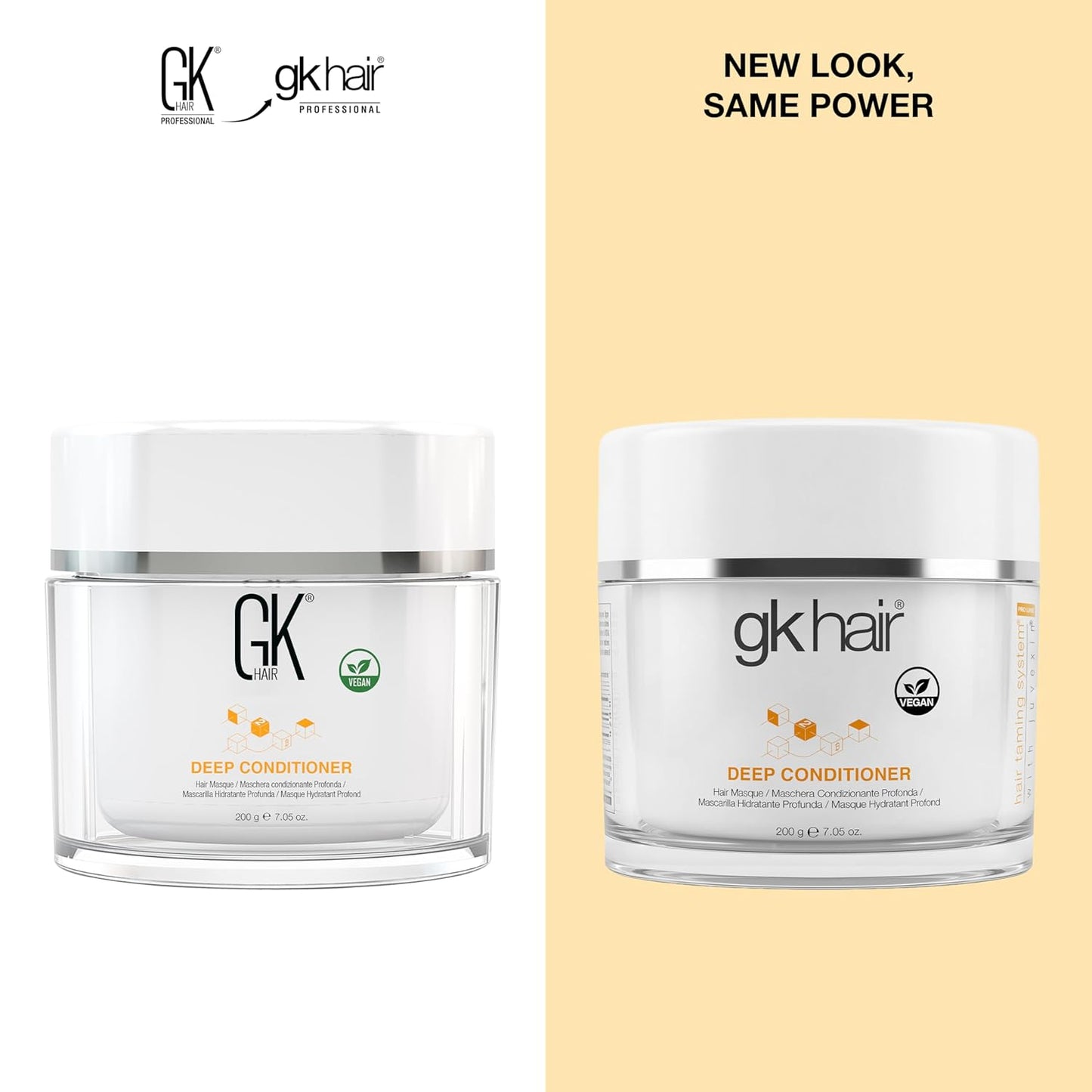 GK HAIR Vegan Deep Conditioner Hair Masque | Jojoba Oil & Natural Extracts for Hydrated, Revitalized Hair - 7.05 Oz