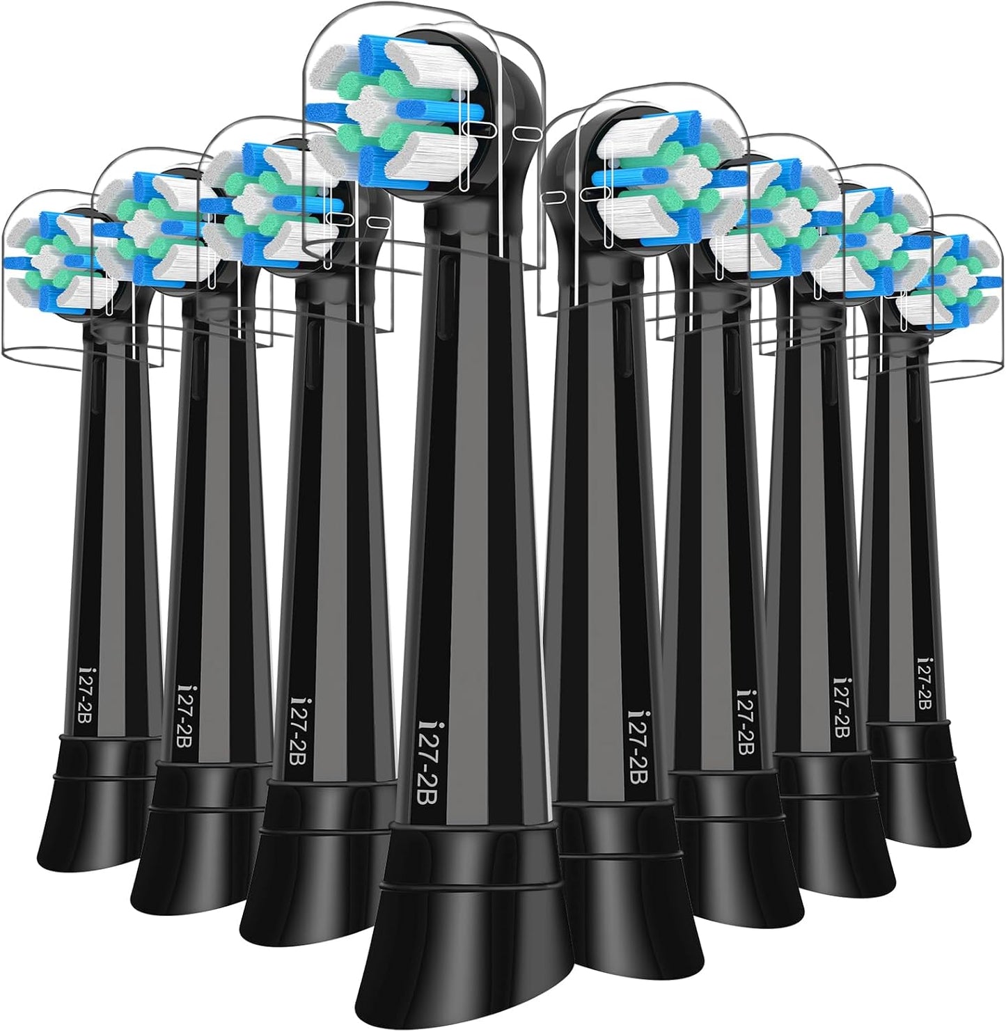 iO Replacement Toothbrush Heads for Oral-B iO Series 3-10 | 8-Pack, Black