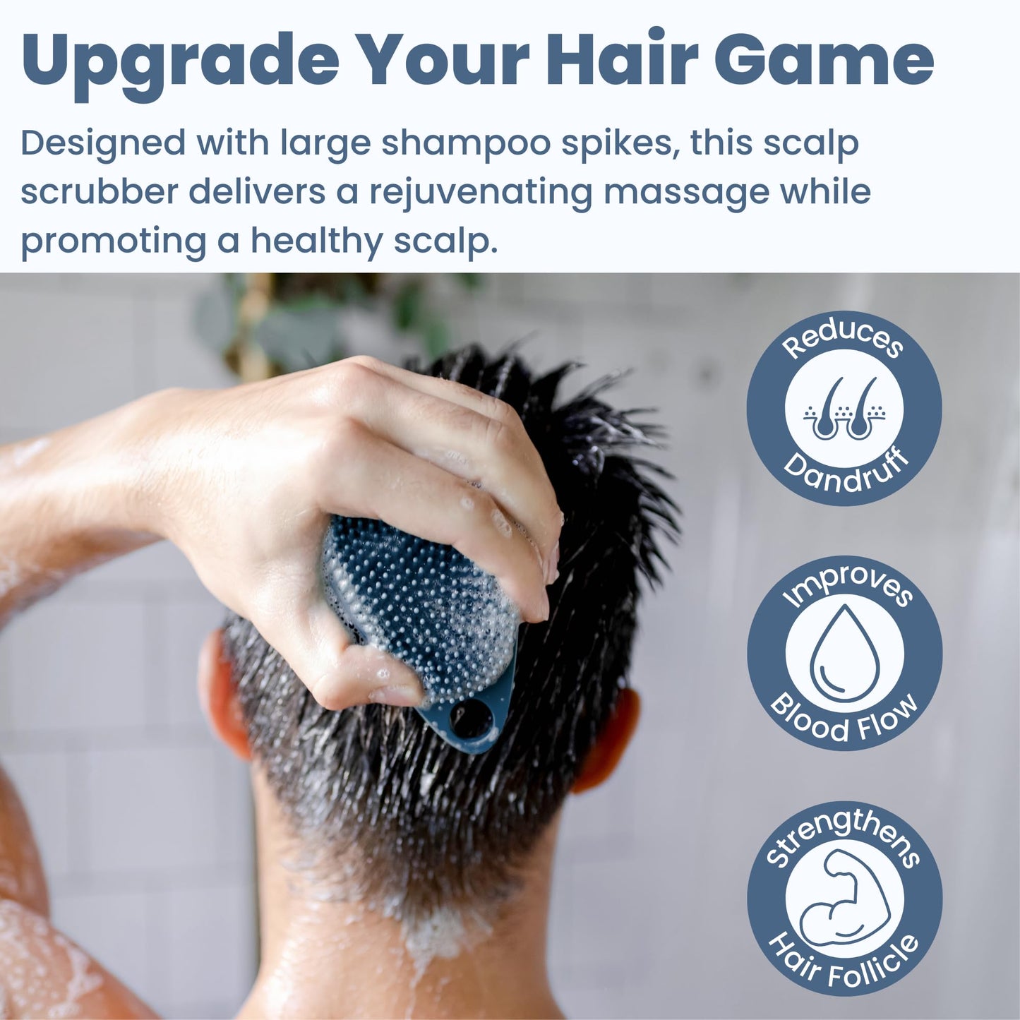 Scrub-dub™ - Premium Antimicrobial Scalp and Body Scrubber | Face Exfoliator and Scalp Scrubber for Dandruff | Loofah and Exfoliating Washcloth Replacement | Made in The USA | Sedona Red