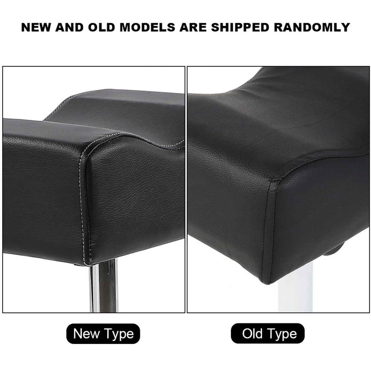 Adjustable Pedicure Footrest Stool, 15-22.4 Inch Height Black Metal