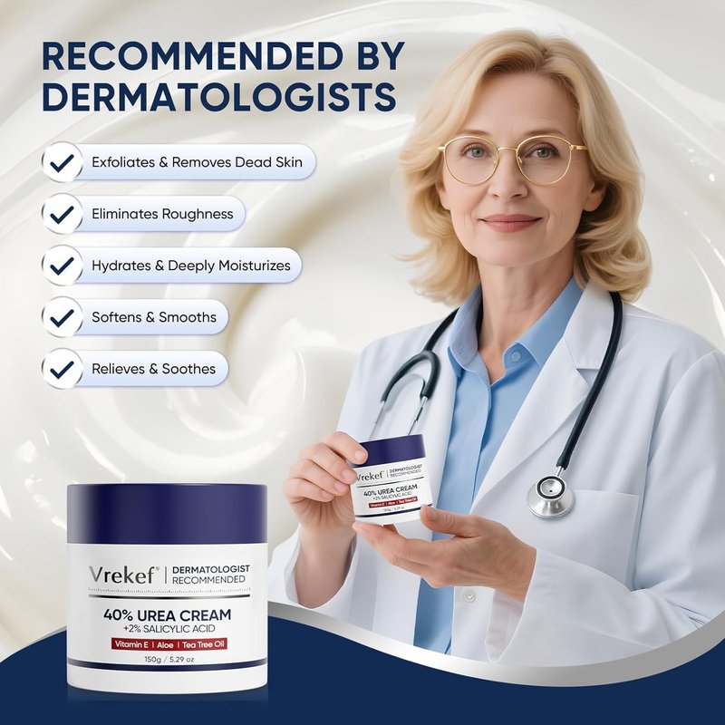 Urea Cream 40% - Maximum Strength Foot & Hand Cream with Salicylic Acid for Dry, Cracked Skin | 4 oz
