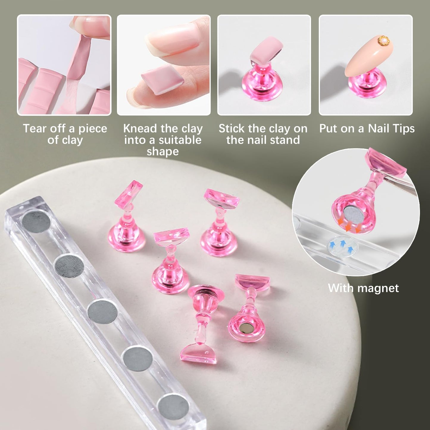 Nail Art Tools, Nail Brush, 15 PCS Nail Art Brushes, Resin Nail Art Palette,5 PCS Nail Dotting Tool,2 Sets Nail Stand,Nail Tools, Nail Design Tools for Nail Art DIY