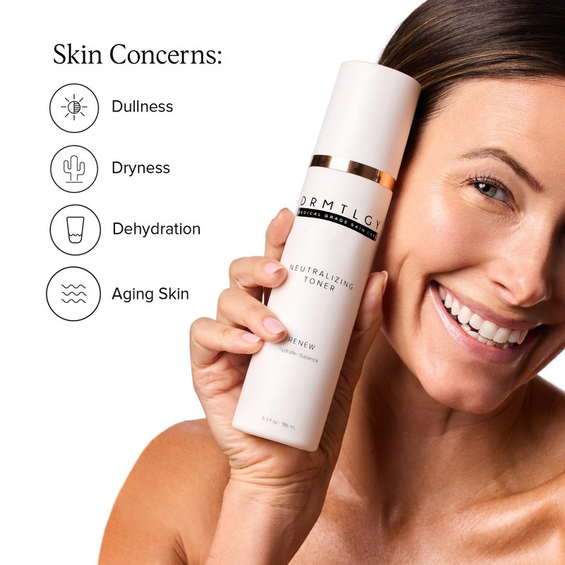 DRMTLGY Neutralizing Toner for Face, Calming, pH Balancing, Hydrating Facial Toner for All Skin Types (6.3 fl oz/186 ml)