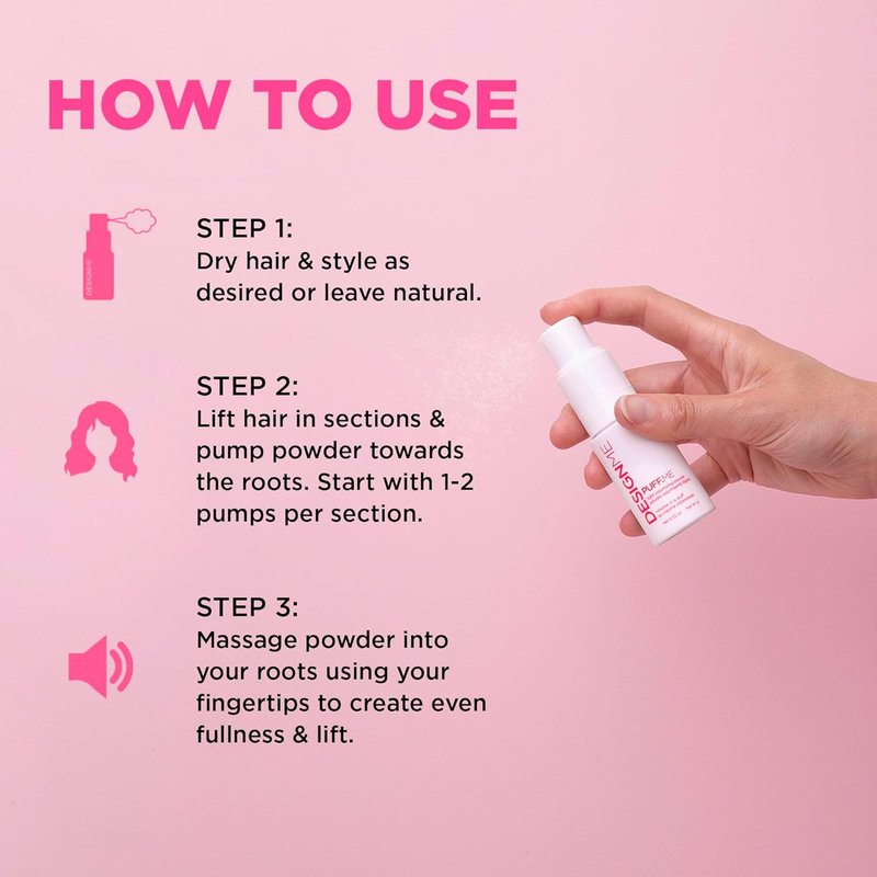 Volumizing Hair Powder - Puff.ME Root Lifter for All Hair Types | Talc-Free Texture Powder (0.32 Oz)