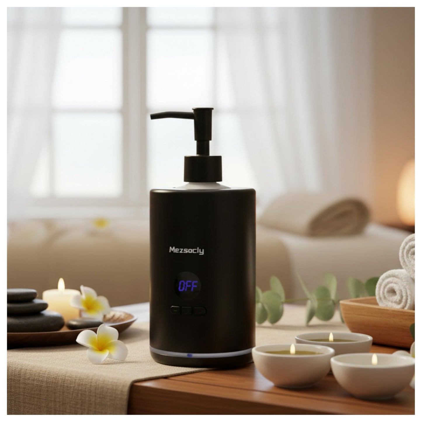Oil Warmer for Massage oil warmer for scented oil, Massage Oil Warmer, lotion warmer, Body Oil Heater for Spa, Salon and Barber Shops, with Two Oil Bottle Dispenser, Constant Temperature, Silver