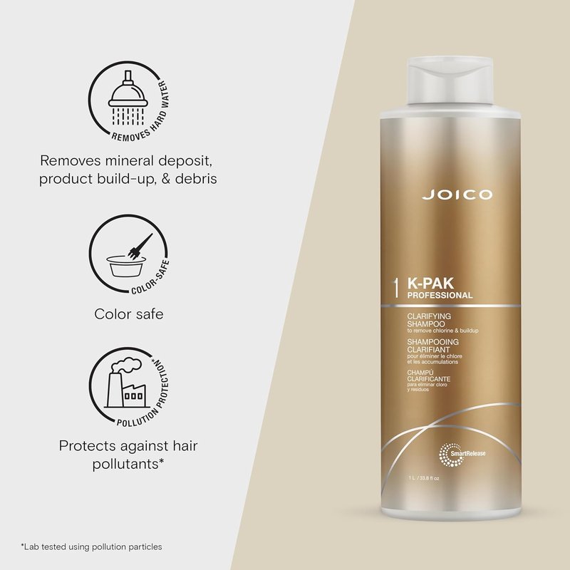 Joico K-PAK Daily Clarifying Shampoo - Remove Chlorine & Buildup | Repair Damaged Hair & Boost Shine with Keratin