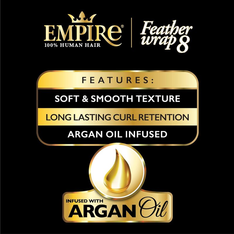Sensationnel Empire Bump Weaving Hair Extensions - 8-Inch Human Hair Short Bun Wrap | Jet Black Color