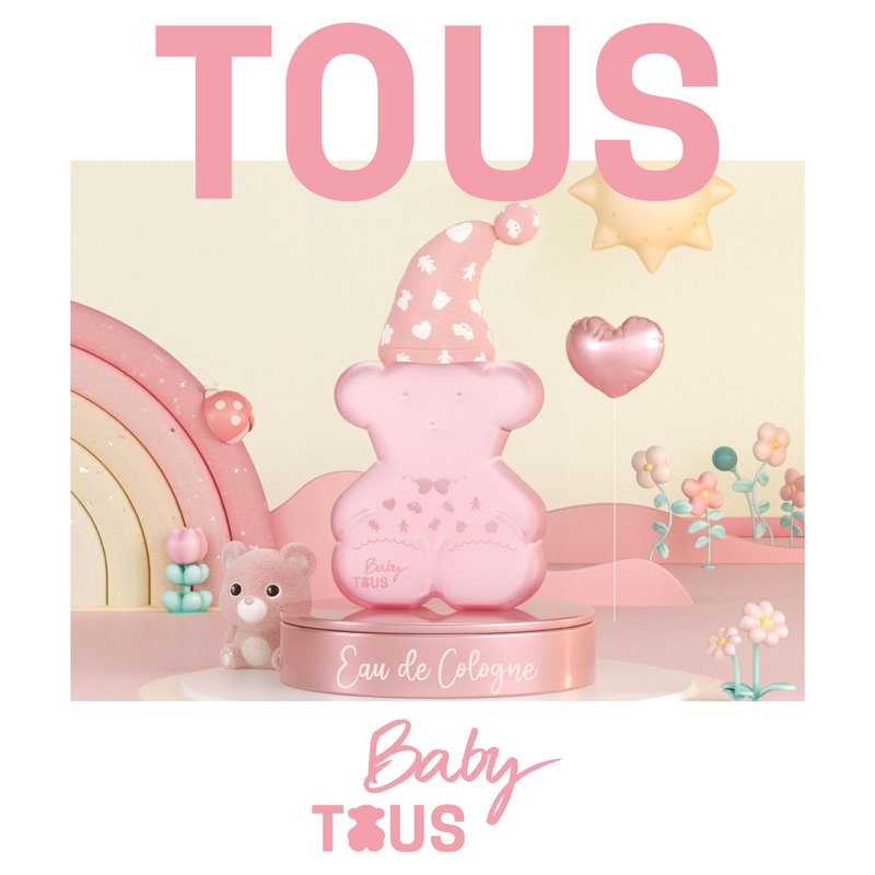 TOUS Baby Cologne for Girls. Floral, Fresh, Powdery Perfume, Gentle Scent for Babies & Toddlers. Ideal Baby Gift, 3.4 Fl Oz