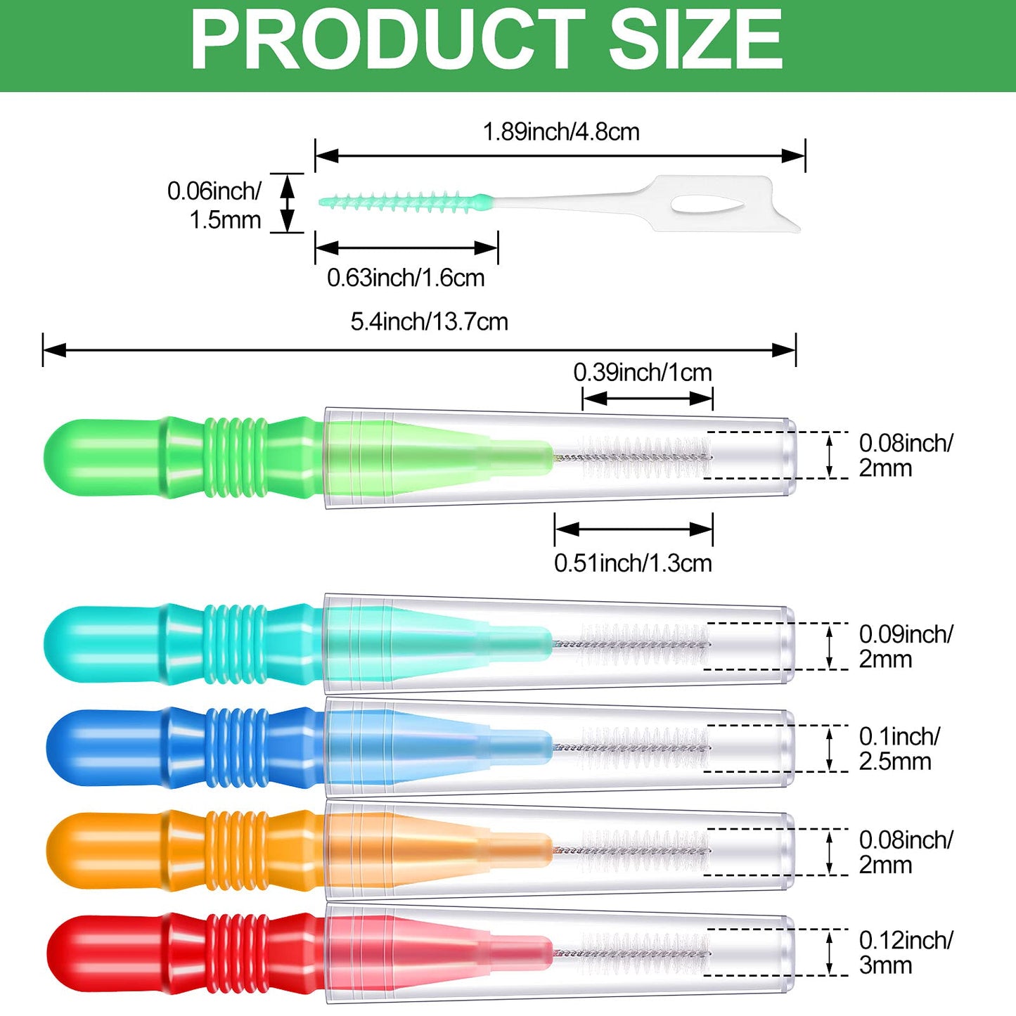 Patelai 350 Pieces Interdental Brush Tooth Floss Tooth Cleaning Tool Toothpick Dental Flossing Head Oral Flosser Refill Dental Flosser Toothpick Cleaners