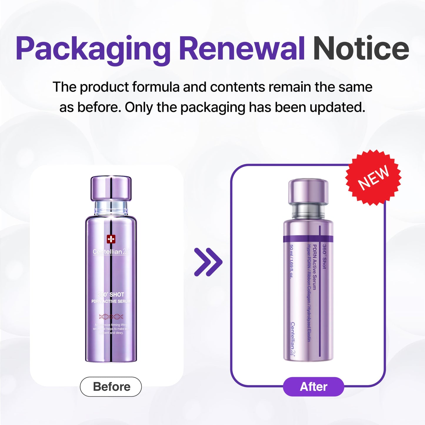 CENTELLIAN 24 360º Shot PDRN Active Serum (PDRN, 1.69fl oz) - Intense Hydration & Skin Firming Serum for a Youthful Appearance, Korean Skin Care. Ribbon Collagen & Hyaluronic Acid.