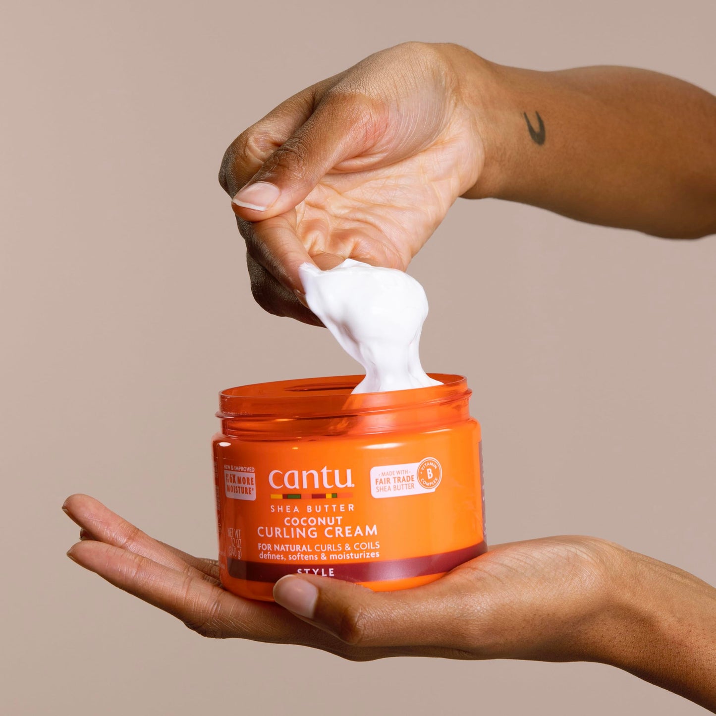 Cantu Coconut Curling Cream with Shea Butter for Natural Hair, 12 oz