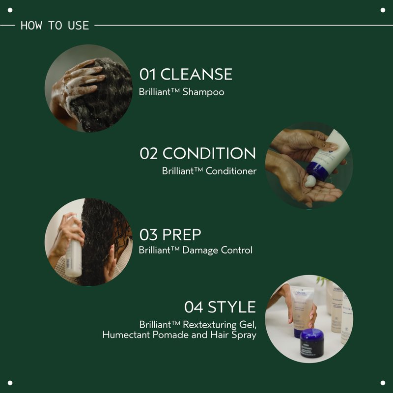 Aveda Brilliant Retexturing Gel | Medium Hold Hair Gel | Adds Shine | for Textured, Curly & Coily Hair | Jasmine, Rose, Clove Aroma | 5 Fl Oz