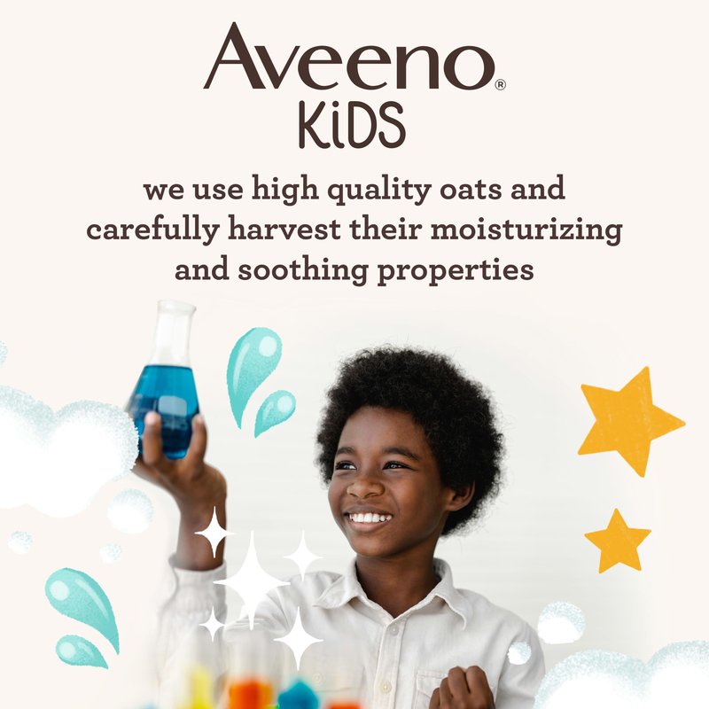 Aveeno Kids Shampoo & Conditioner, Formulated With Oat Extract to Gently Cleanse, Condition & Detangle Kids Hair, For Sensitive Skin and Scalp, Hypoallergenic, 12 Fl Oz