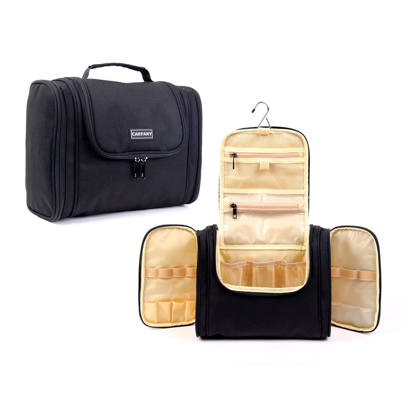 Carfany Hanging Toiletry Bag For Women And Men Large Travel Cosmetic Makeup Bags Organizer Water Resistant Shower Bag