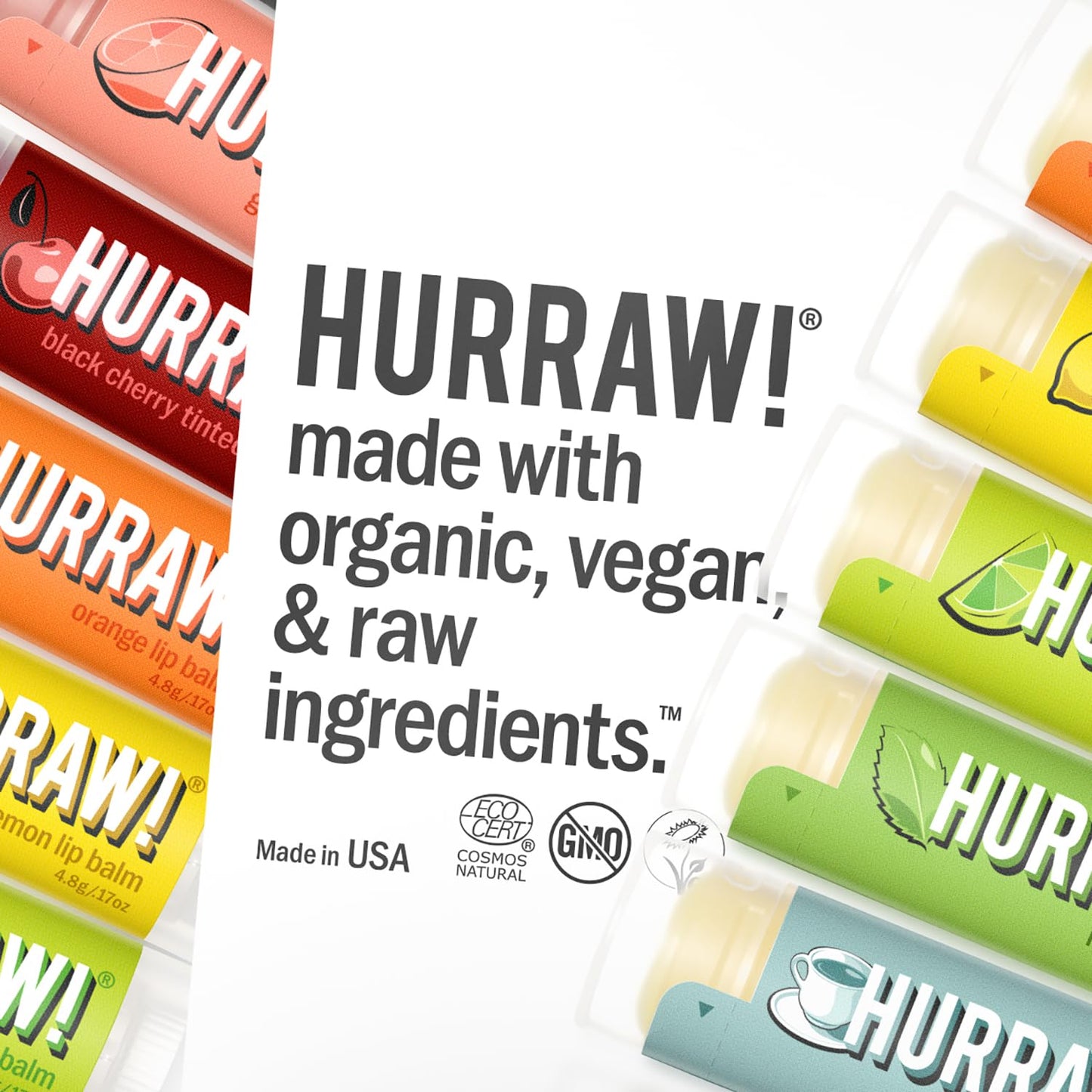 Hurraw! Moon Night Treatment (Blue Chamomile, Vanilla) Lip Balm, 5 Pack: Organic, Certified Vegan, Cruelty and Gluten Free. Non-GMO, 100% Natural Ingredients. Bee, Shea, Soy and Palm Free. Made in USA