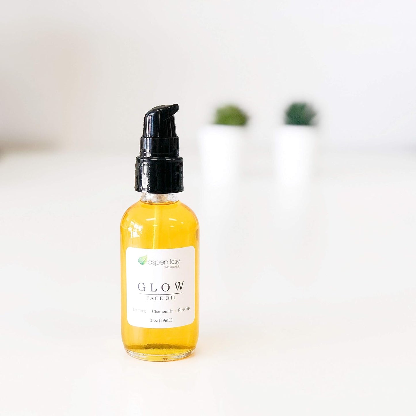 Aspen Kay Naturals Natural Face & Body Moisturizer for Sensitive Skin - Turmeric & Rosehip Oil Glow Set (4 oz & 2 oz)