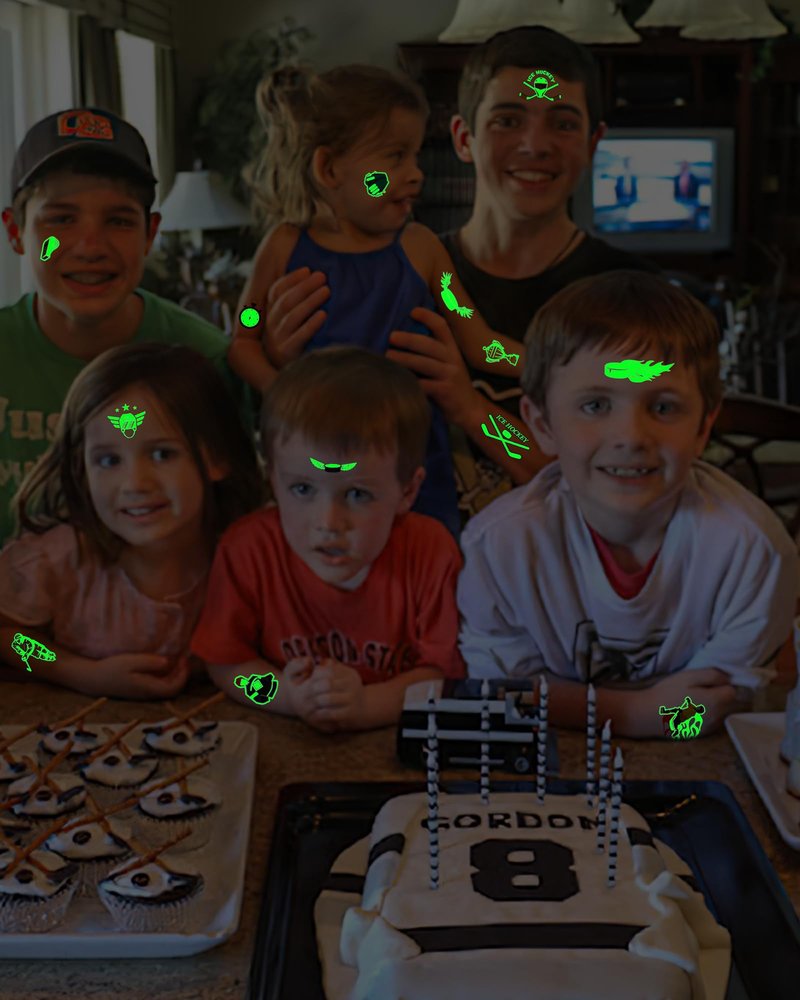 168 Pieces Luminous Hockey Temporary Tattoos Stickers,20 Sheets Glow in The Dark Ice Hockey Themed Tattoos Stickers Party Decoration Supplies Party favors for Kids Adults