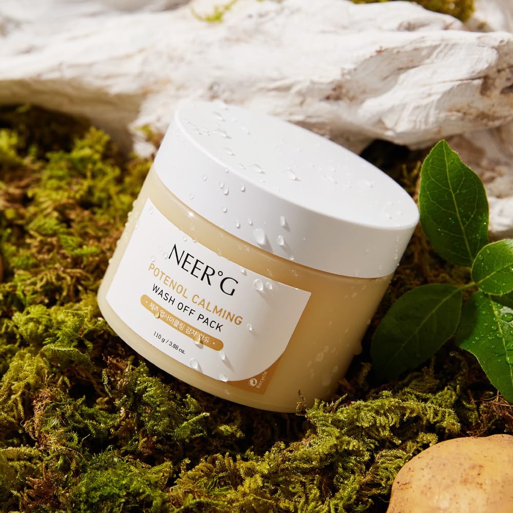 NEER°G Potenol Calming Wash Off Pack 3.88oz (110g) Soothes Sensitive Skin, Calm with Panthenol