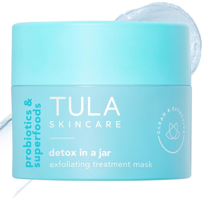 TULA Skin Care Detox Treatment Mask - Exfoliating Hydrating Formula with Vitamin E & Bentonite Clay | 1.7 oz