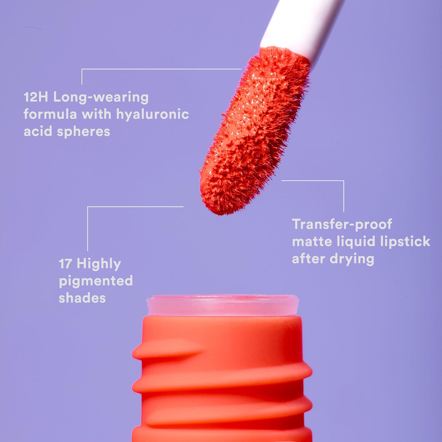 3Ina The Longwear Lipstick - 444 Lilac for Women - 0.20 oz Lipstick