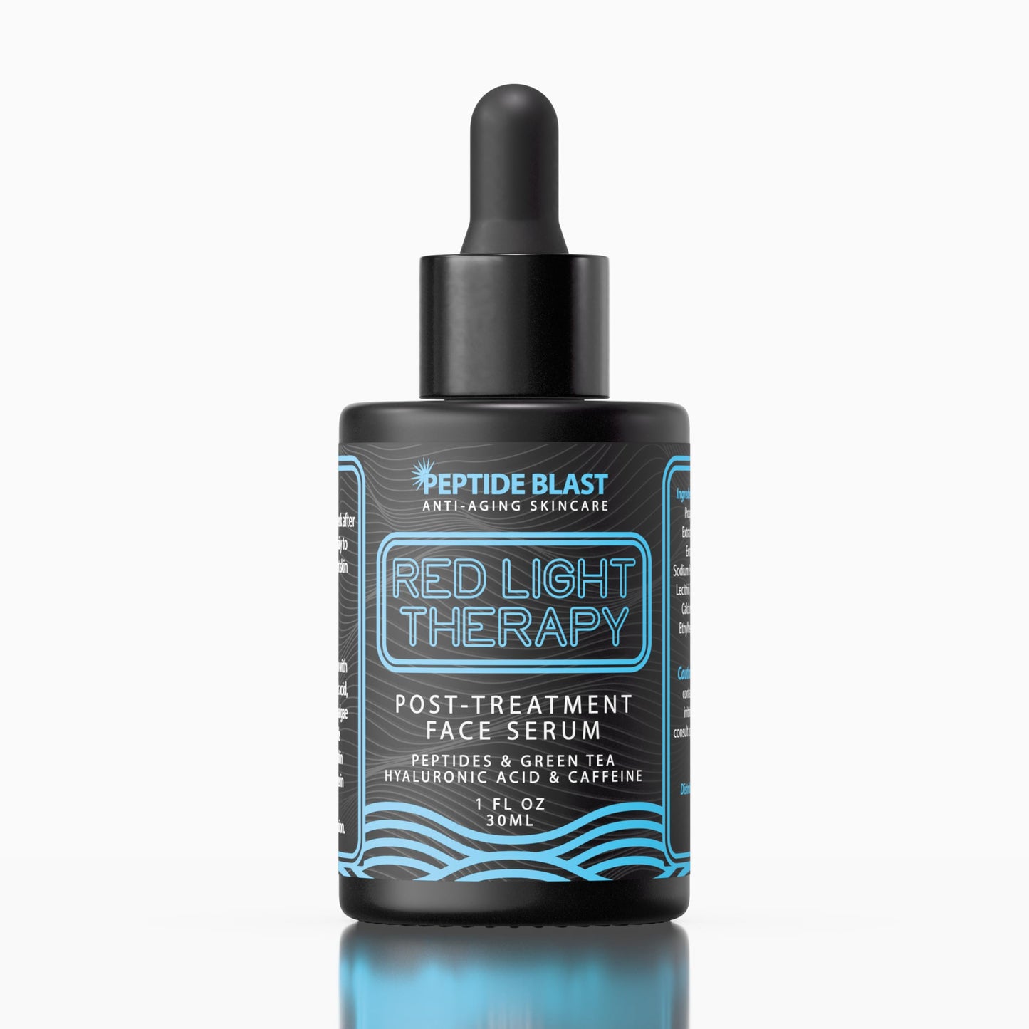 Red Light Therapy Post-Treatment Serum by Peptide Blast – Amplifies & Extends Results with Marine Extract, Sodium Polyglutamate & Hyaluronic Acid – 1 fl oz