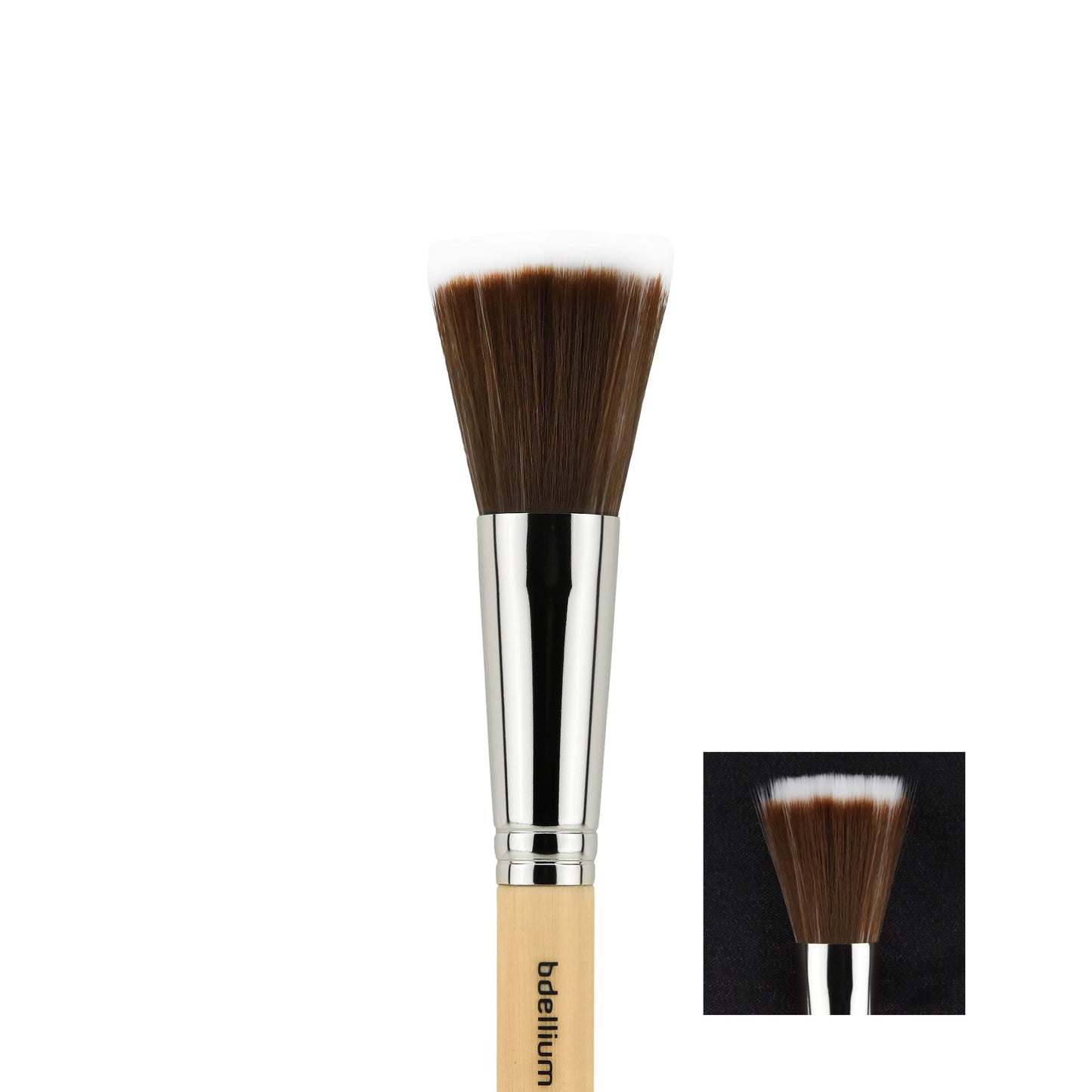 Bdellium Tools Professional Makeup Brush - Special FX Series 195 Large Stippling - With Soft Synthetic Fibers, For Painting Bald Caps and Prosthetics (Bamboo, 1pc)