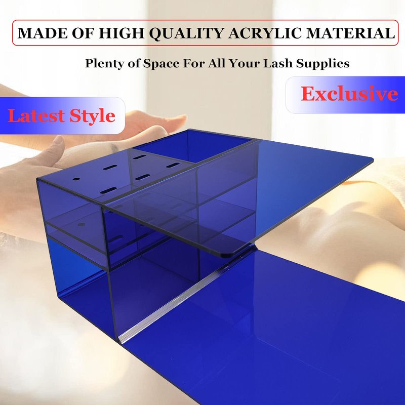 Lash Pillow Shelf Organizer - Eyelash Extension Pillow Shelf Stand - Acrylic Pillow Shelf for Lash Tech Supplies，Lash Extension Supplies Display Cabinet Shelves Suitable for Left and Right Hands