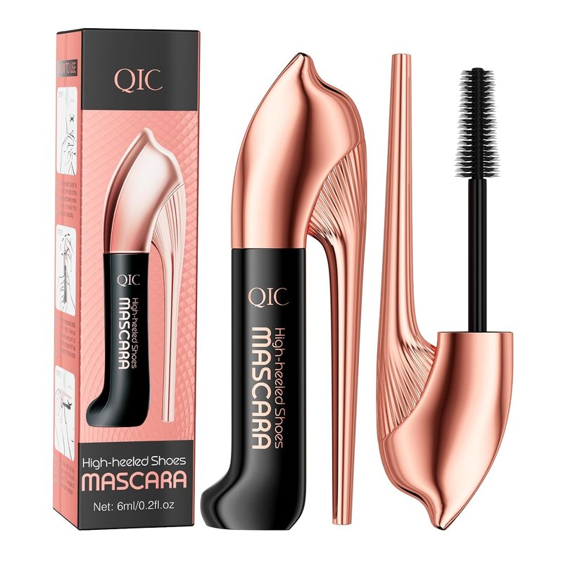 High Heels Black Mascara - Waterproof, Smudge-Proof Volumizing Formula for Sensitive Eyes | Long-Lasting Curling & Lengthening