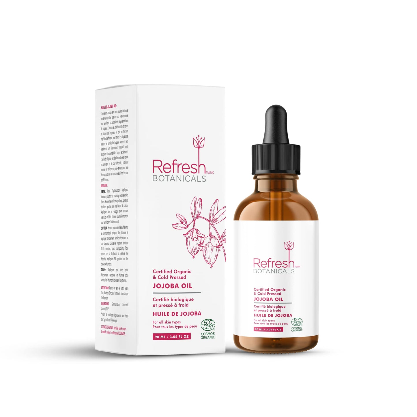 Refresh Botanicals Certified Organic Jojoba Oil