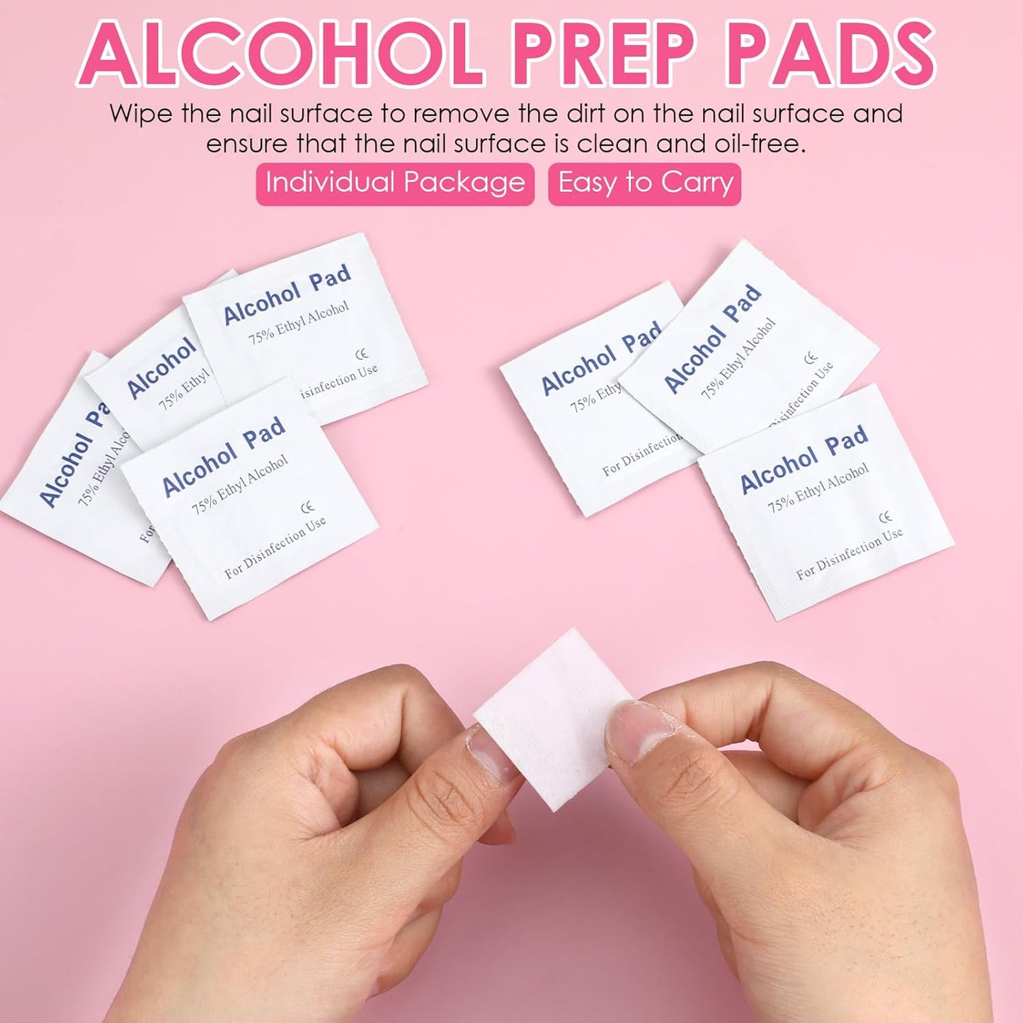 Press On Nail Tool Kit - 100PCS Nail Prep Set with Glue, Adhesive Tabs & Mini File | Perfect for Nail Art Starters