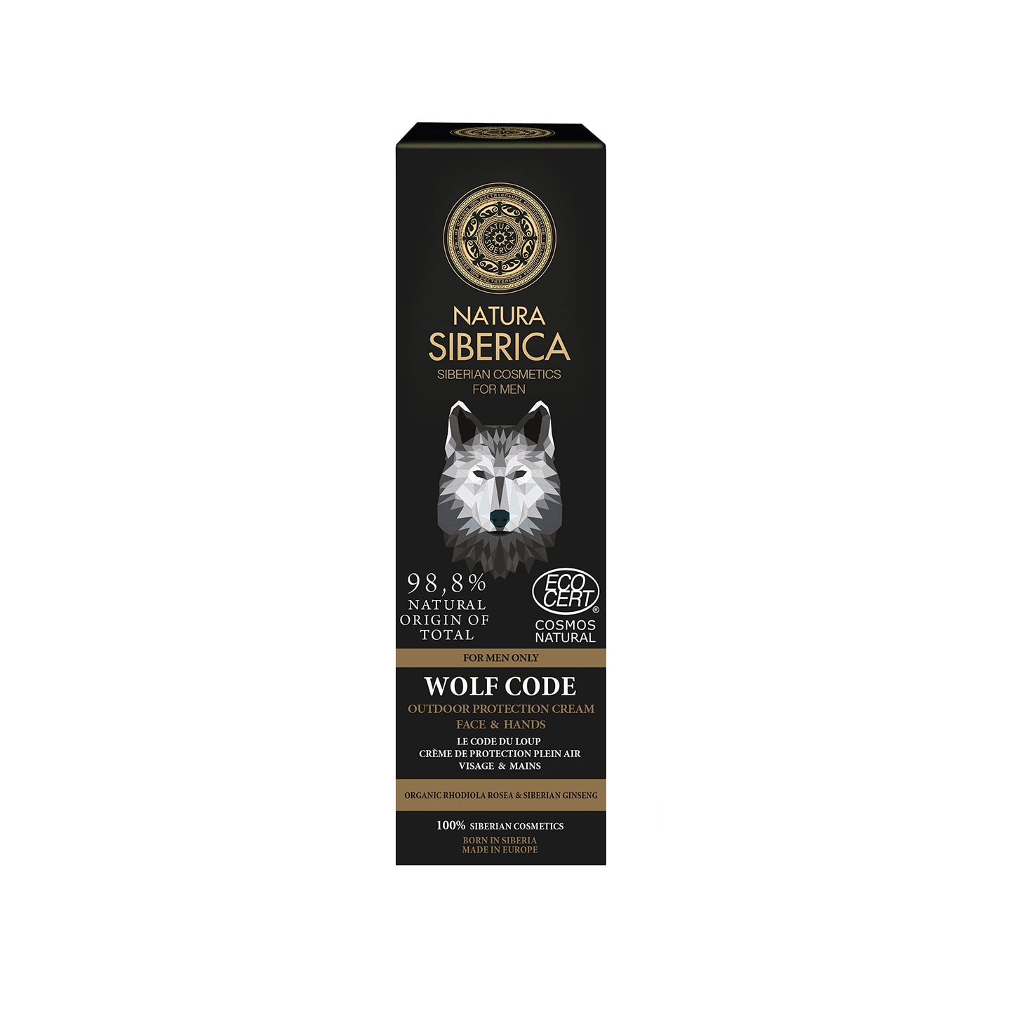 Natura Siberica NS MEN. Outdoor protection cream Face & Hands Wolf Code, 80 ml