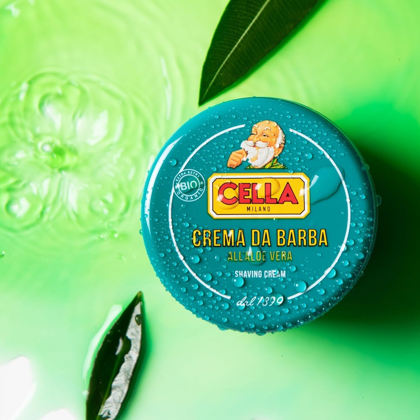 Cella Milano Aloe Vera Shaving Cream Soap, 150 g Tub