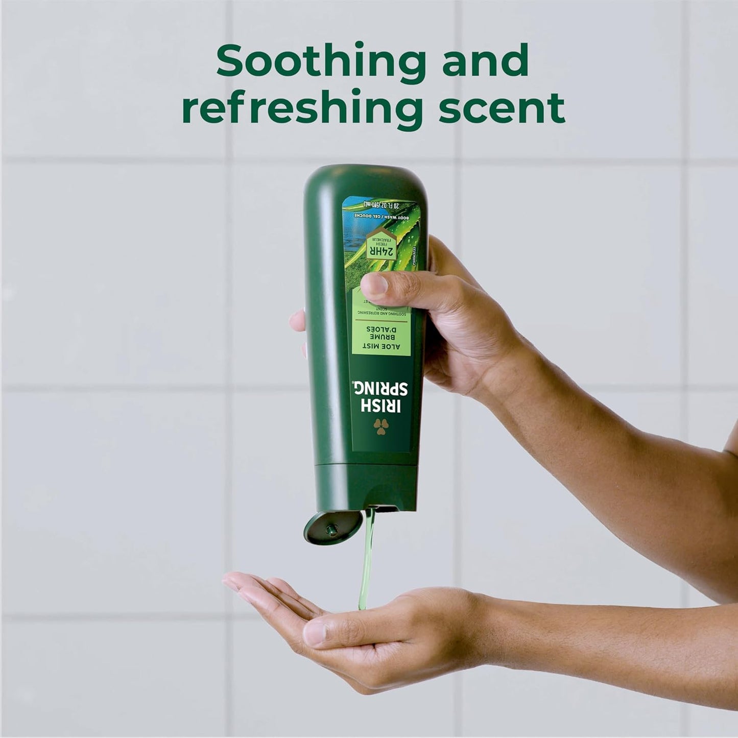 Irish Spring Men's Body Wash - Aloe Mist Shower Gel, 20 Oz | 4 Pack