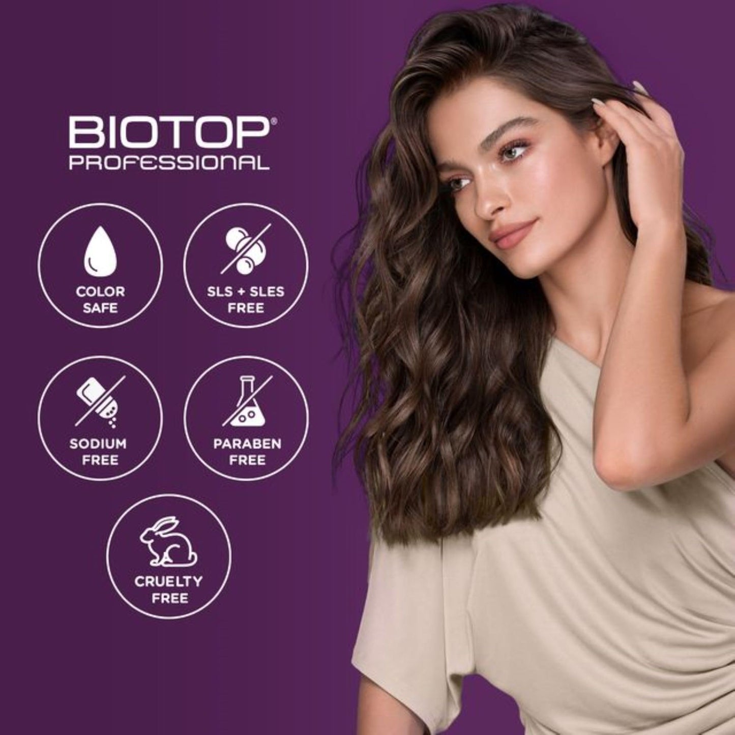 Biotop Professional 69 Pro-Active Hair Shampoo - Frizz Control, Curl Defining & Color Safe Shampoo Made with Coconut Oil, Avocado Oil & Almond Oil - Paraben, SLS & Cruelty-Free Hair Care (16.9oz)