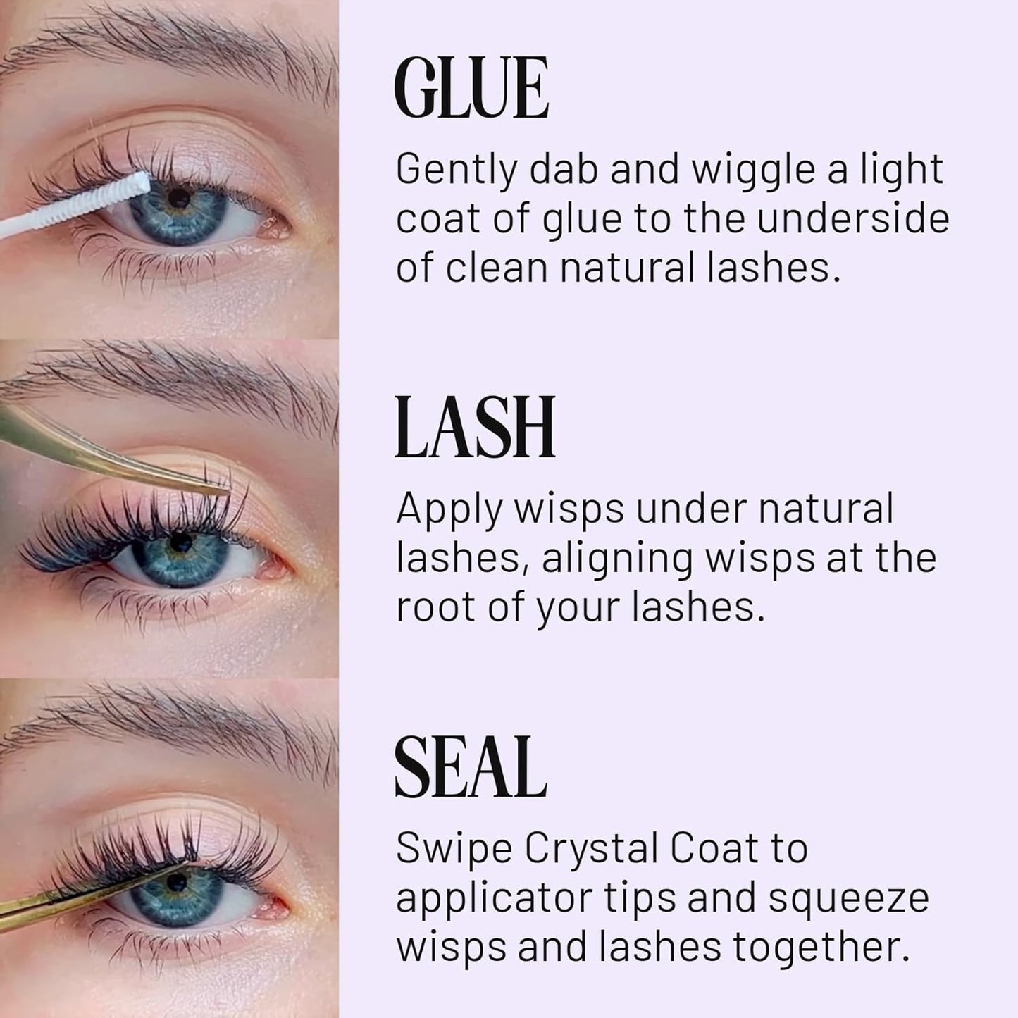 Dramatic Faux Eyelash Clusters - 12mm Volume DIY Lash Extensions | Lightweight, Lifelike & Cruelty-Free - 3 Pack