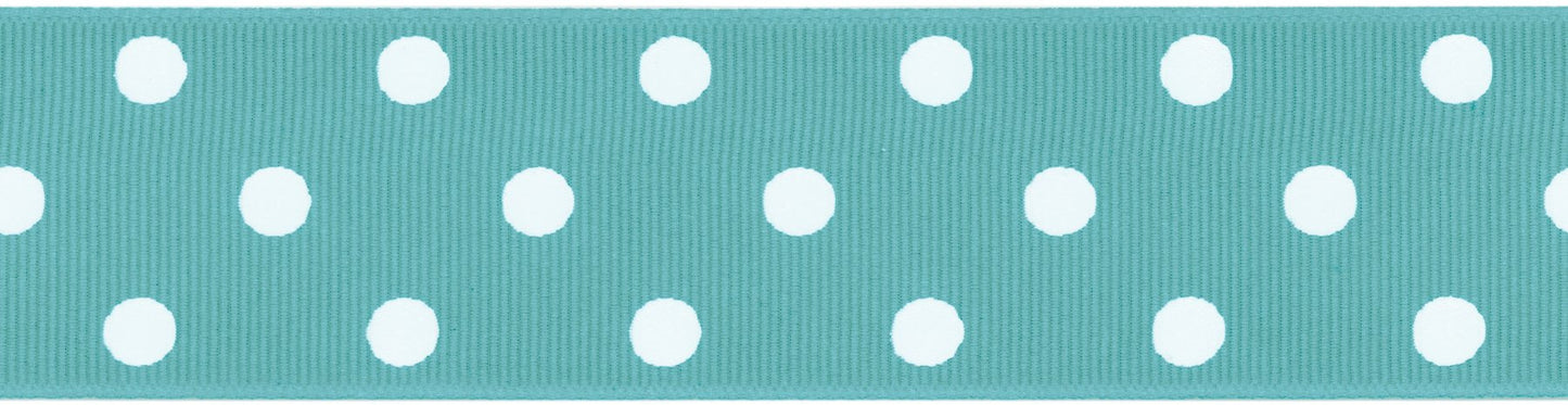 Offray Grosgrain Polka Dot Craft Ribbon, 1 1/2-Inch x 9-Feet, Diamond