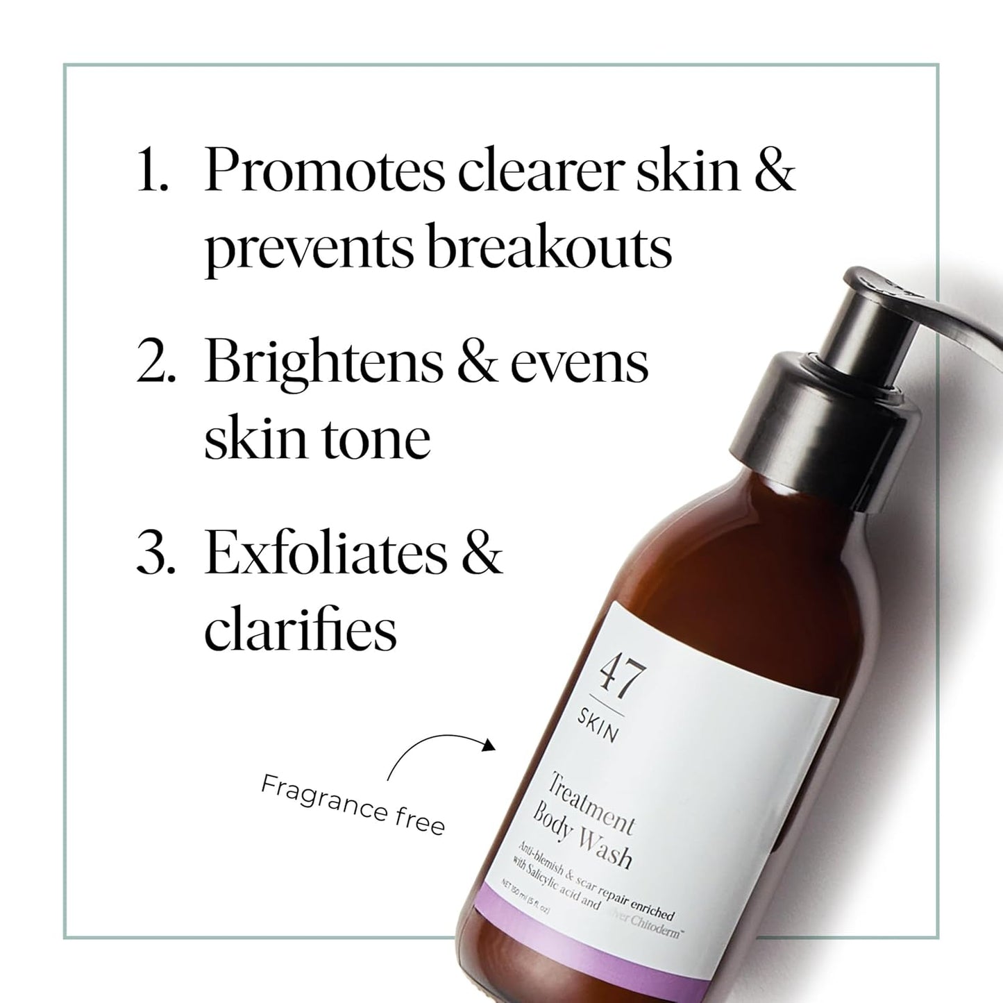 Anti-Blemish Body Wash - Silver Chitoderm Treatment for Clear Skin | 150ml, All Skin Types