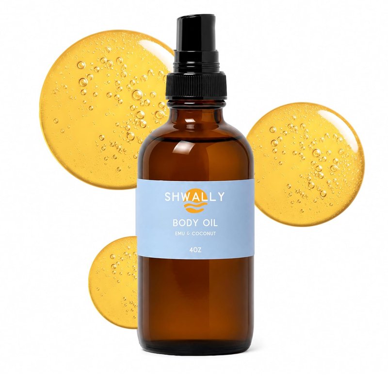 Hair & Body Oil Serum - Nourishing Blend of Emu, Rosemary, Macadamia & Castor Oils for Hair Growth & Scalp Health | 4 Oz