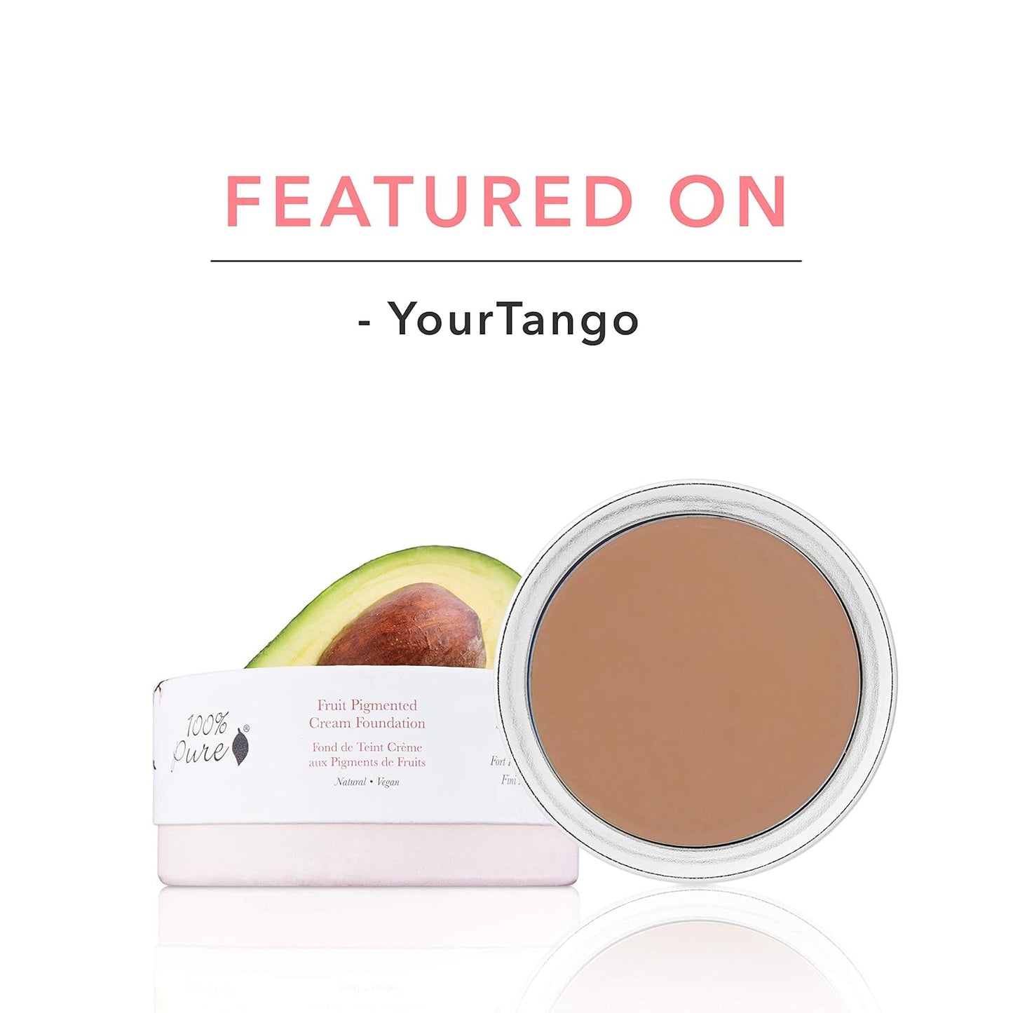 Cream Foundation Concealer - Medium to Full Matte Coverage | Vegan Fruit Pigmented Toffee Color - 0.32 oz