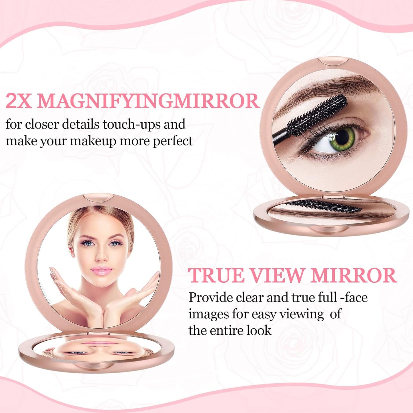 Thank You Compact Mirror Set - 24 Bulk Gifts for Women | Bridal Shower & Bachelorette Party Favors